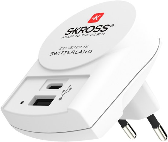 Incarcator retea Skross 1x USB-A, 1x USB-C, 27W, 1.302423